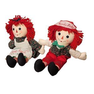 BUNDLE Raggedy Ann & Andy 100th Anniversary Rag Dolls 17"‎
